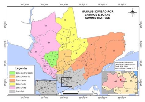 Mapa De Localização Da Cidade De Manaus Destacando Suas Zonas Download Scientific Diagram