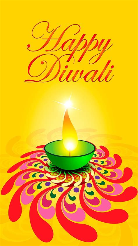 Hd Wallpaper Diwali Card Vector Tealight Candle Illustration With
