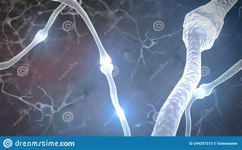 Neuron And Synapses Medical Illustration Stock Illustration