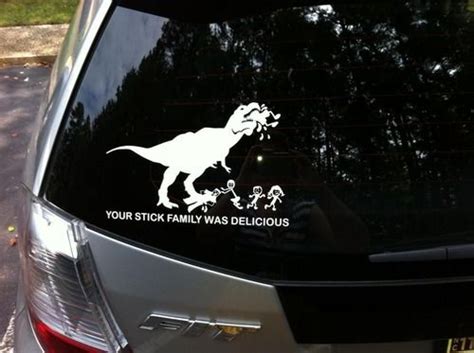 Hilarious Mocking Car Stickers T Rex Car Decal
