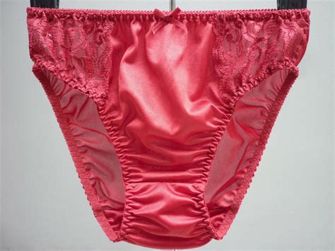 Vintage Sexy Sissy Sheer Lace Nylon Panties Undies Hi Cut Briefs