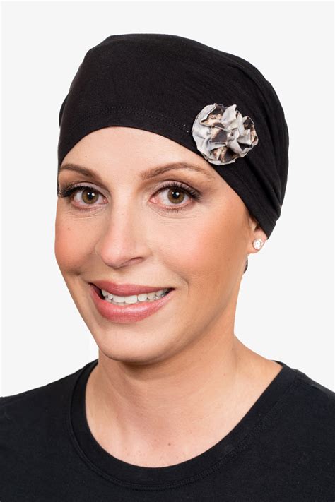 Leopard Black Rosette Chemotherapy Head Wrap Wrapped In Love