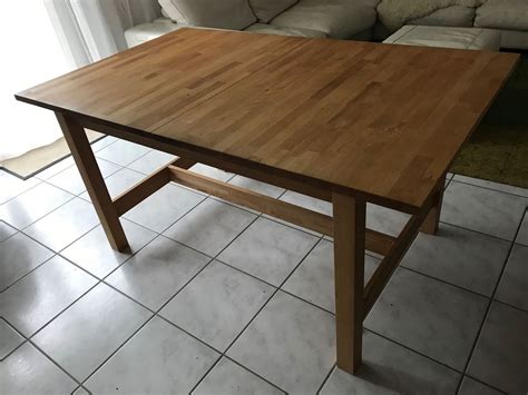 Der tisch hat eine abmessung von 90cm x 150cm und ausgezogen 90cm x 205cm. Tisch ausziehbar (Norden IKEA) | Kaufen auf Ricardo