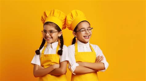 Premium Photo Kids Wearing Chef Uniform