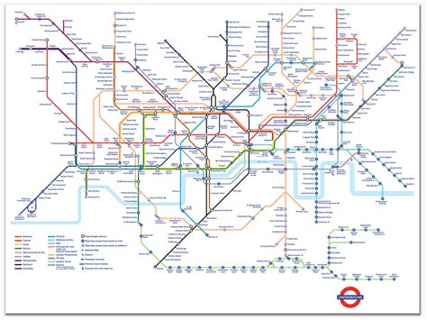 London's public transport network, locally called the tube, is divided into nine travel zones. London Underground Tube Map Wallpaper