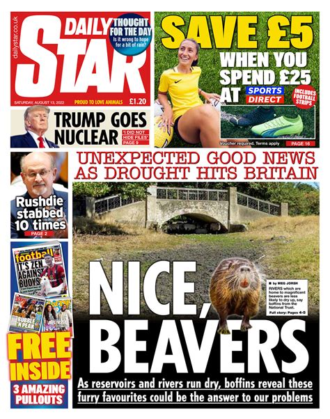daily star front page 13th of august 2022 tomorrow s papers today