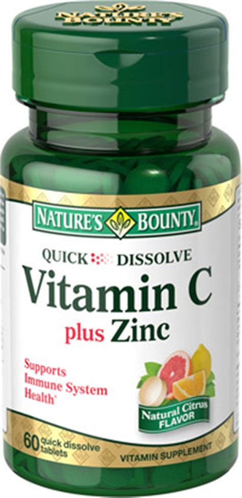Vitamin c and zinc play important roles in providing adequate nutrition and immune defense. Quick Dissolve Vitamin C Plus Zinc Tablets 60 Ct
