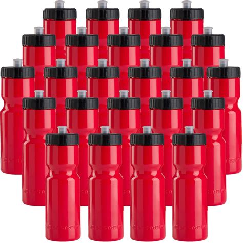 Strong Bulk Water Bottles 24 Pack Sports Bottle 22 Oz Bpa Free Easy Open With Pull Top Cap