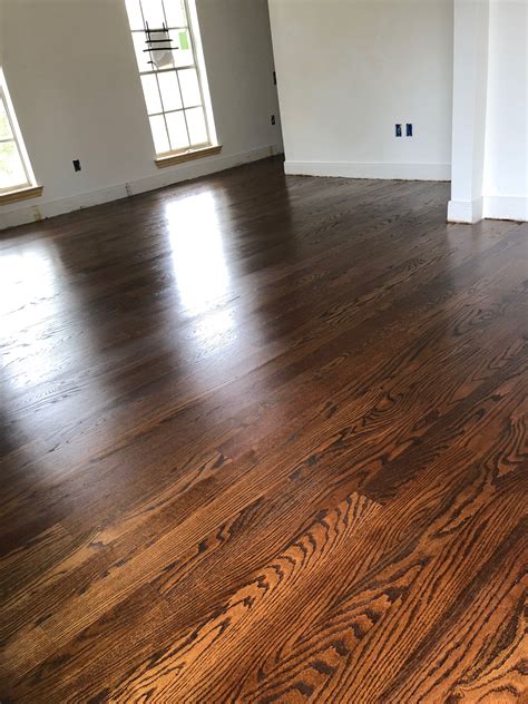 Red Oak Stained Duraseal Antique Brown Satin Finish Red Oak Wood