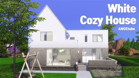 Sims 4 White Cozy House Speed Build 심즈4 하우스 건축배포cc Link Youtube