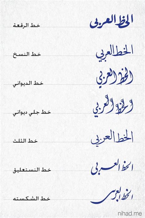 نوع الخط العربي