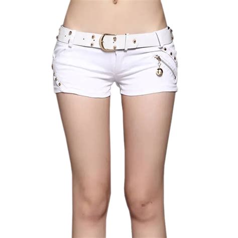 White Shorts Fashion Brand Women Shorts Low Waist Sexy Shorts Female Summer Shorts Thin Slim