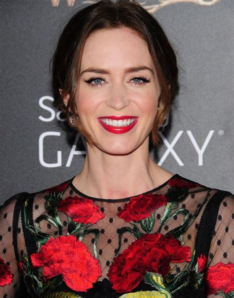 Emily Blunt Is A Total Stunner In Floral Dress And Fishnet Pumps In The