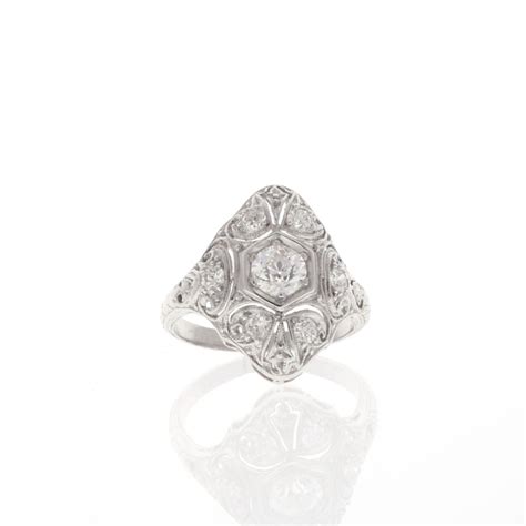 Estate Filigree Diamond Cluster Ring Nelson Coleman Jewelers