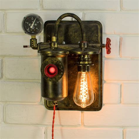 Steampunk Lamp Industrial Wall Lamp Sconces Lighting Etsy Industrial Wall Lamp