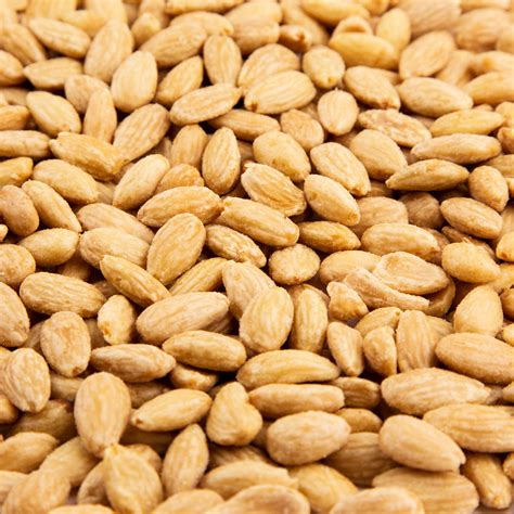 Blanched Whole Almonds Roasted And Salted 16 Oz Bag Krema Nut Company