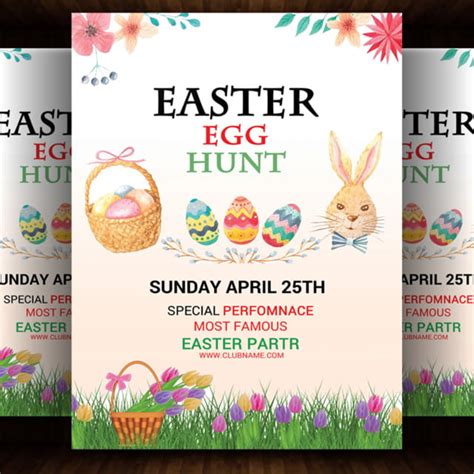 Happy Easter Party Flyer Template For Free Download On Pngtree