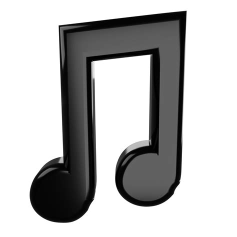 3d Rendering Two Eighth Notes Icon On Transparent Background 10996076 Png