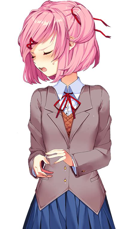 Download Hd Edited Mediaa Rendered Natsuki Sprite Where Shes Fiddling