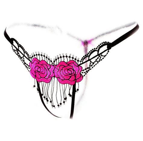 Brand Flower Panties Sexy G String Women Thongs Bandage Tassel Panties