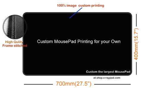Our custom size mouse pads are specially designed with gamers in mind. XL mouse pads personalized with custom printing | X-raypad