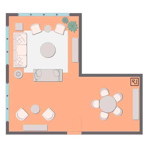 How To Layout An L Shaped Living Room With Illustrated Floor Plans