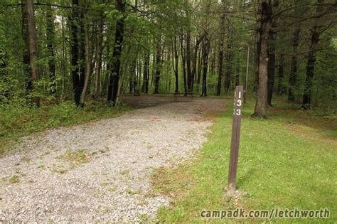 Check spelling or type a new query. Campsite Photo of Site 133 at Letchworth State Park, New ...