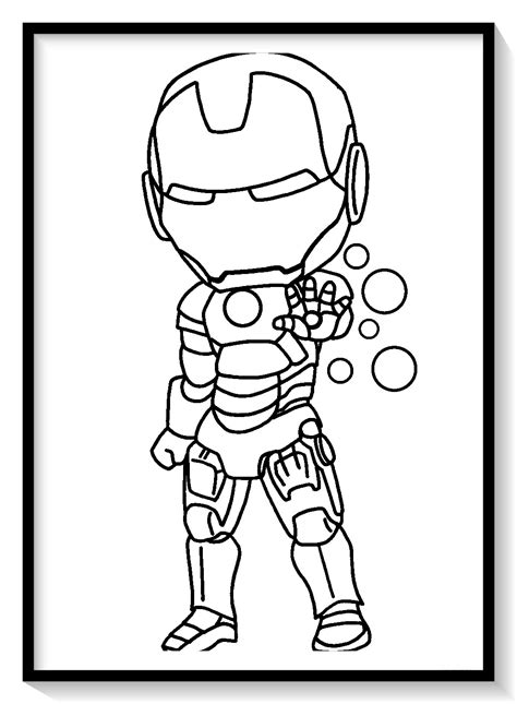 Iron Man Para Colorear Dibujo Im Genes