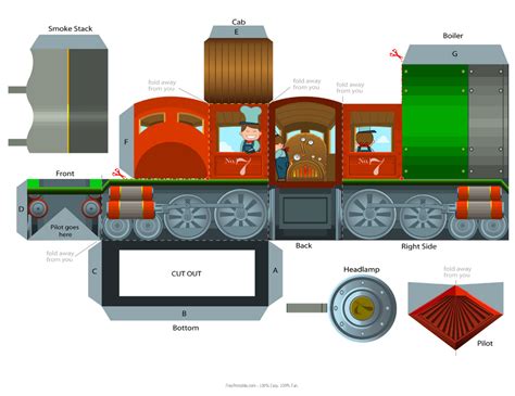 Customize Your Free Printable Steam Train Engine Paper Craft Easter Paper Crafts Christmas
