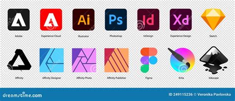 Adobe Illustrator Photoshop Indesign Figma Sketch Inkscape