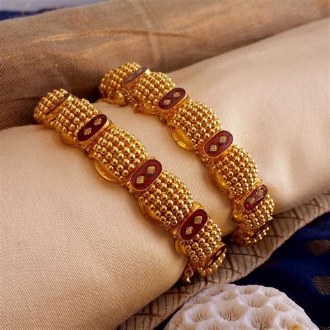 Grainy Gajra Bangle Gold Bangles Design Bangles Jewelry Designs