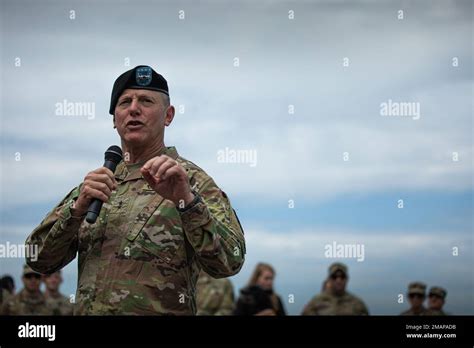 U S Army Maj Gen Joseph P Mcgee Commanding General Of The St Airborne Division Gives A