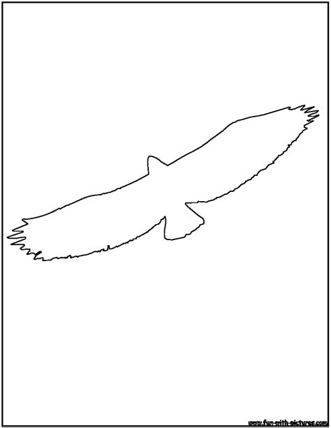 Flying Eagle Outline Coloring Page