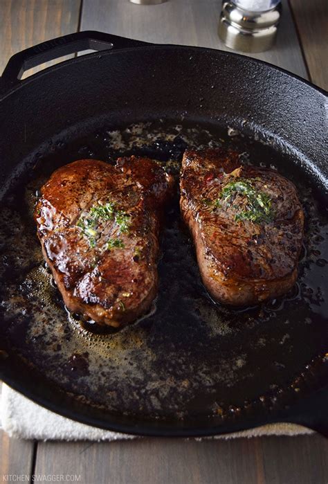 Beef tenderloin recipes do not have to be complicated. Pan-Seared Filet Mignon with Garlic & Herb Butter Recipe ...