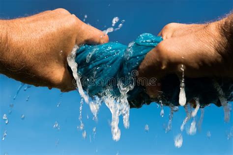 Hands Squeeze Cloth Stock Photo Image Of Skin Squeeze 76331664