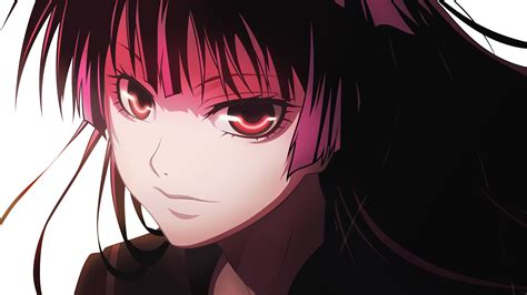 Tasogare Otome X Amnesia Kanoe Yuuko Anime Girls Red Eyes Purple Hair