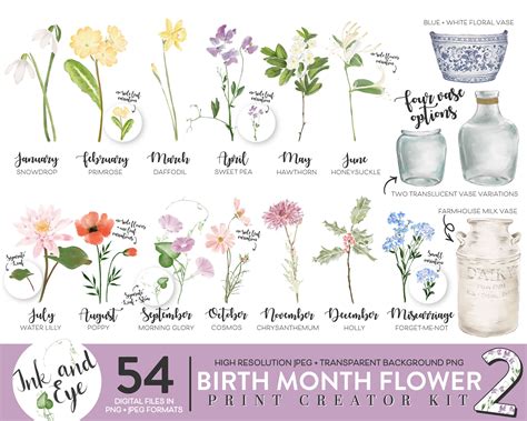 Flower Svg Flower Clipart Clipart Water Lilly Birth Month Flowers
