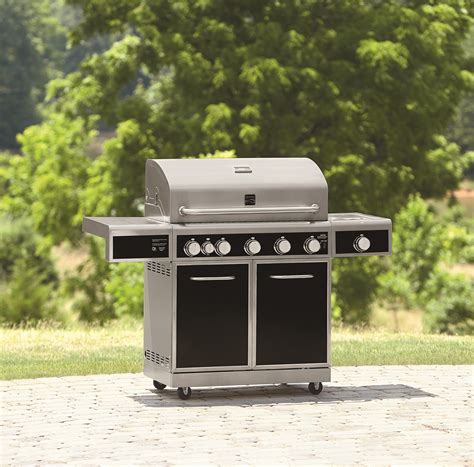 Kenmore 5 Burner Gas Grill With Ceramic Searing And Rotisserie Burner