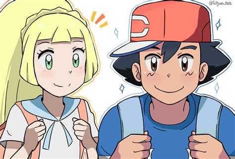 Lillie And Ash Ketchum Pokemon And 2 More Drawn By Fulljuan Danbooru