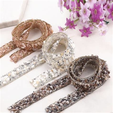 1 Yard Bling Crystal Rhinestone Ribbon Wedding Dress Crafts Sewing