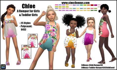 Cute Romper By Sims4nexus Sims 4 Toddler Sims 4 Cc Kids Clothing