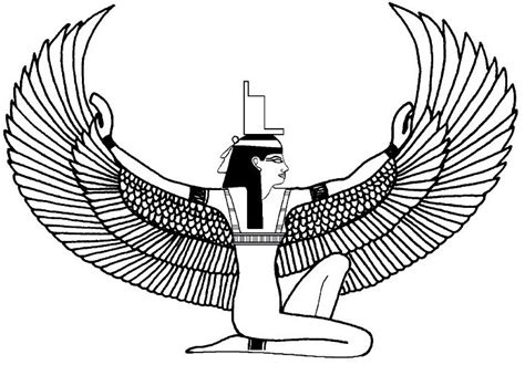 Dibujo Para Colorear Relajante Egipto Isis La Deidad Egipcia