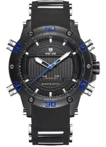 Reloj Weide Anadigi Wh 6910 Para Hombre Negro Y Azul MercadoLibre