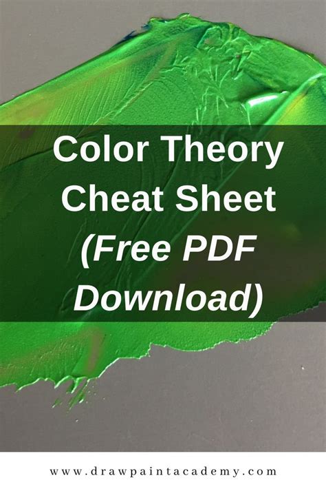 Color Cheat Sheet Color Theory Teaching Drawing Acrylic Art Projects