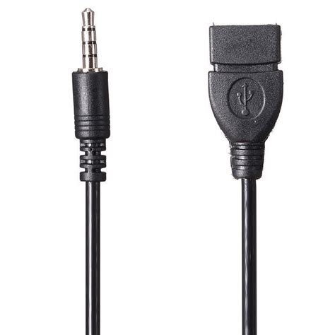 3 5mm Male Audio Aux Jack To Usb 2 0 Type A Female Otg Converter Adapter Cable Ebay