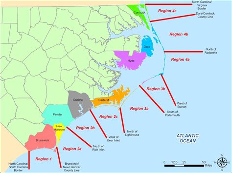Beach Map Of North Carolina Middle East Political Map