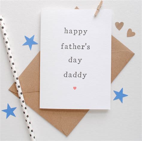 Happy Fathers Day Dad Or Daddy Card By The Two Wagtails