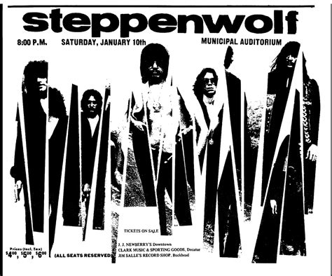 Jan 10 1970 Steppenwolf At Municipal Auditorium Atlanta Georgia