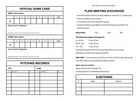 Umpire Cards Personalized Lineup Cards
