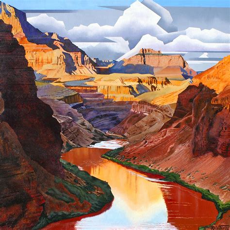 Contemporary Southwest Landscapes And Flowers Colorado River
